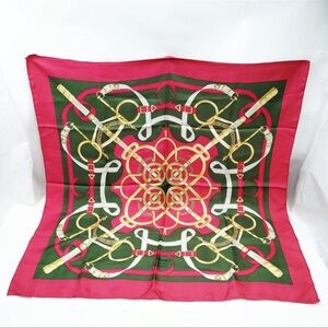 Hermes scarf Carre 90 Eperon dor Bordeaux Silk